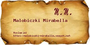 Malobiczki Mirabella névjegykártya